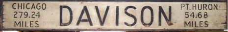 Davison MI depot sign